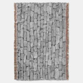 灰色の石の壁、抽象芸術背景。 スローブランケット (正面縦)