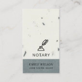 灰色の石グレーグレーグレーグレーグレーグレーグレーグレーグレーグレーズスペクトル羽目縁公証人 名刺 (正面)