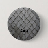 灰色の石板タイルのパターン 缶バッジ (正面)