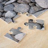 灰色の砂利の石の背景 ジグソーパズル (側面)