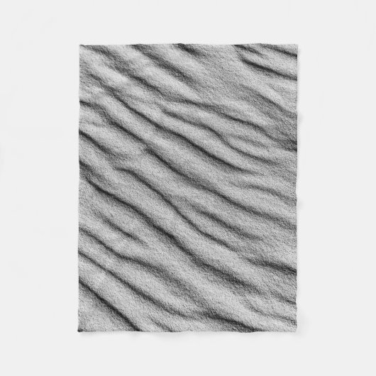 灰色の砂 フリースブランケット (正面)