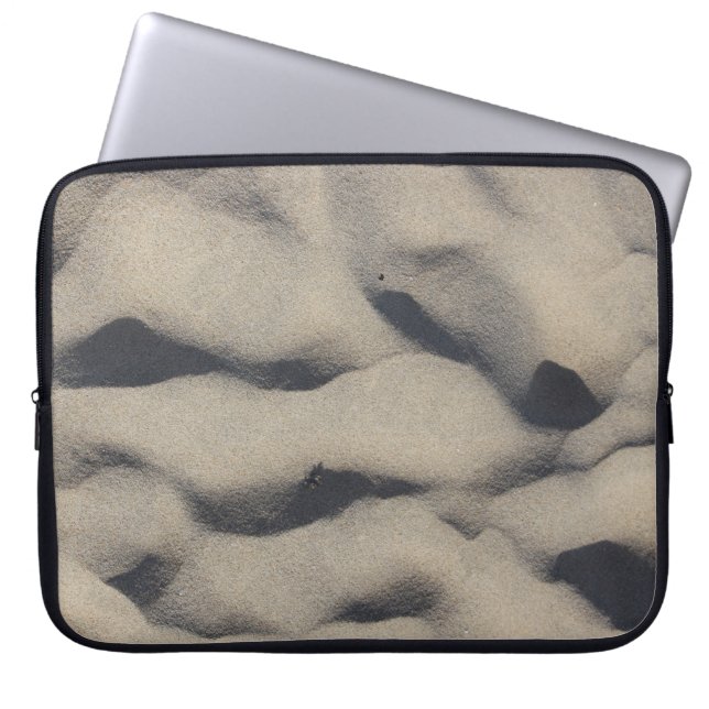 灰色の砂 ラップトップスリーブ (正面)