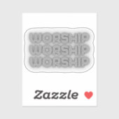 灰色の礼拝テキスト シール (シート)