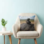 灰色の積み上げ石 クッション (椅子)