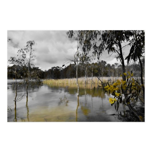 灰色の空の下の反射 ポスター (正面)