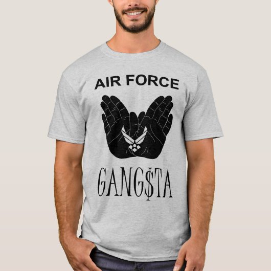 灰色の空軍ギャング Tシャツ (正面)