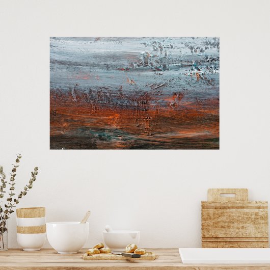 灰色の空 ポスター (キッチン)