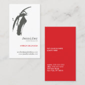 灰色の筆跡 名刺 (正面/裏面)