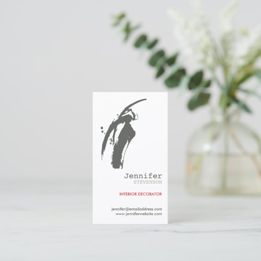 灰色の筆跡 名刺 (スタンド正面)