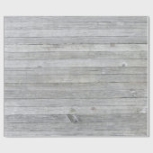 灰色の素朴な木の背景 ラッピングペーパー (フラット)