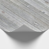 灰色の素朴な木の背景 ラッピングペーパー (角)