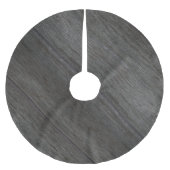 灰色の素朴木目のテクスチャパターン ブラッシュドポリエステルツリースカート (正面)