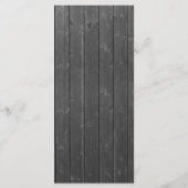 灰色の素朴。 花の結婚式木納屋 メニュー (裏面)