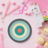 灰色の組み合わせブルズアイ ペーパープレート (パーティー)