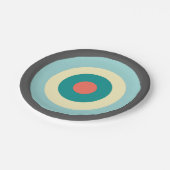 灰色の組み合わせブルズアイ ペーパープレート (アングル)
