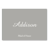 灰色の結婚式の座席表 テーブルナンバー (正面)