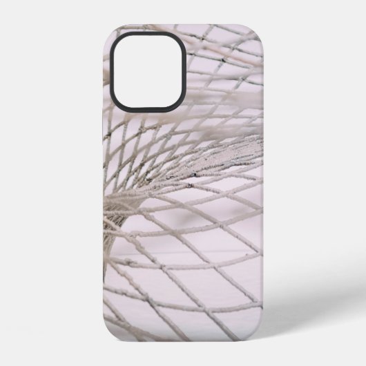 灰色の網の写真 iPhoneケース (裏面)