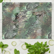 灰色の緑の奇妙なテクスチャと抽象芸術スカル