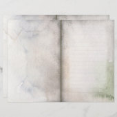 灰色の緑の水のカラージャーナルページ (正面/裏面)