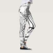 灰色の線が交差すると爪のスケッチを思い出す レギンス (右)