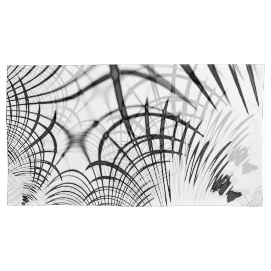 灰色の線が交差すると爪のスケッチを思い出す 枕カバー (正面左)