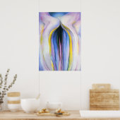 灰色の線のオーキーフ – 抽象化 ポスター (キッチン)