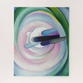 灰色の線（黒、青、黄） | O'Keefe | ジグソーパズル (縦)