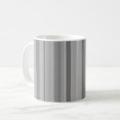 灰色の縦ストライプ線 コーヒーマグカップ (正面左)