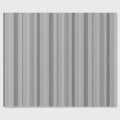 灰色の縦ストライプ線 ラッピングペーパー (フラット)