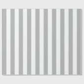 灰色の縦ストライプ ラッピングペーパー (フラット)