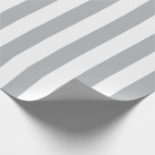 灰色の縦ストライプ ラッピングペーパー (角)