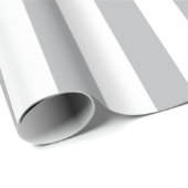 灰色の縦ストライプ ラッピングペーパー (ロールコーナー)