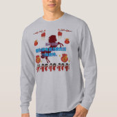 灰色の繁栄の花 Tシャツ (正面)