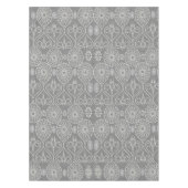 灰色の繊維織物のタコの種パターン（の模様が）ある テーブルクロス (正面)