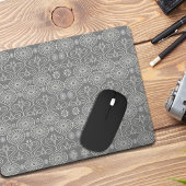 灰色の繊維織物のタコの種パターン（の模様が）ある マウスパッド