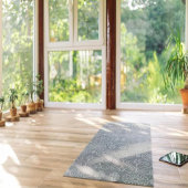 灰色の繊維織物のタコの種パターン(の模様が)ある ヨガマット