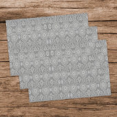 灰色の繊維織物のタコの種パターン（の模様が）ある ラッピングペーパーシート