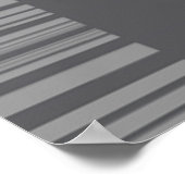 灰色の背景にさくらんぼの花(桜) ポスター (角)