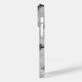 灰色の背景にピンクのバラ Case-Mate iPhoneケース (裏面 / 左)