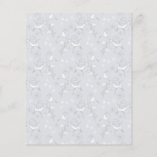 灰色の背景に灰色の鳥 (裏面)