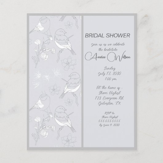 灰色の背景に灰色の鳥 (正面)