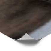 灰色の背景に美しいふわふわのペット猫 ポスター (角)