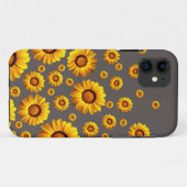 灰色の背景に美しい黄色の花 Case-Mate iPhoneケース (裏面(横))