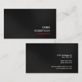 灰色の背景に赤の魅力的な名刺 名刺 (正面/裏面)