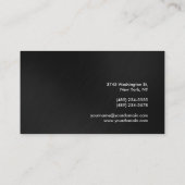 灰色の背景に赤の魅力的な名刺 名刺 (裏面)