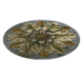 灰色の背景に飾りデマスクロゼット カッティングボード (角)