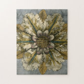 灰色の背景に飾りデマスクロゼット ジグソーパズル (縦)