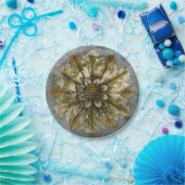 灰色の背景に飾りデマスクロゼット ペーパープレート (パーティー)