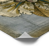 灰色の背景に飾りデマスクロゼット ポスター (角)