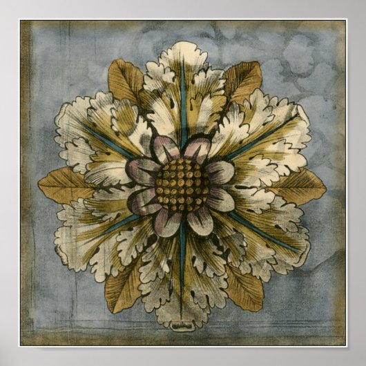 灰色の背景に飾りデマスクロゼット ポスター (正面)